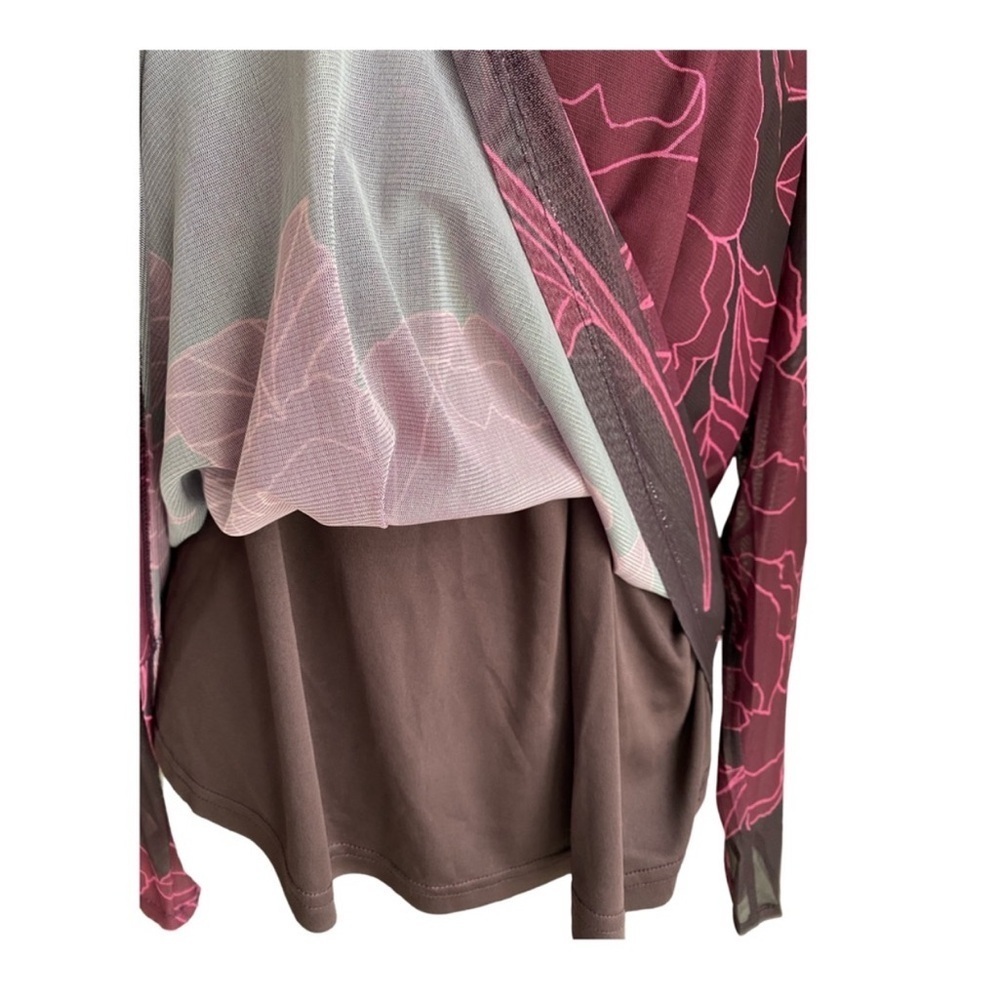 Les Serein V-Neck Floral Blouse Top NWT Size XL - Picture 5 of 8